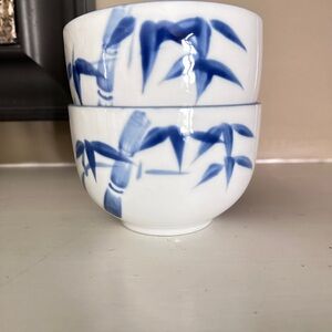 Artistic Blue and White Ceramic Bowls